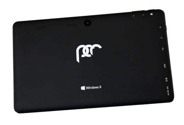 Detail of the PC Revolution 8" tablet back